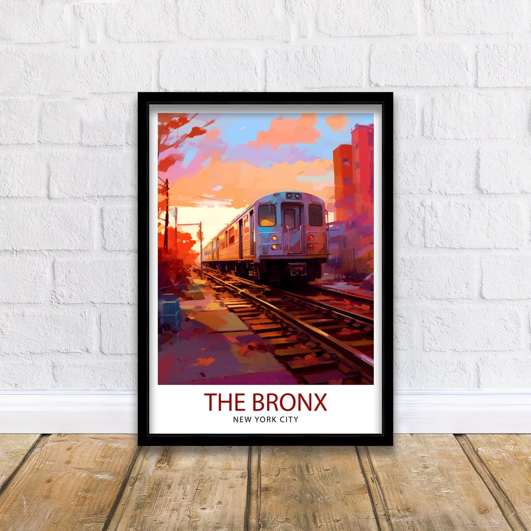 The Bronx New York Travel Print Bronx Wall Decor Bronx Poster New York