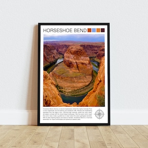 Horseshoe Bend Arizona Travel Print Wall Decor Wall Art Horseshoe Bend Wall Hanging Home Décor Horseshoe Bend Gift Art Lovers Arizona