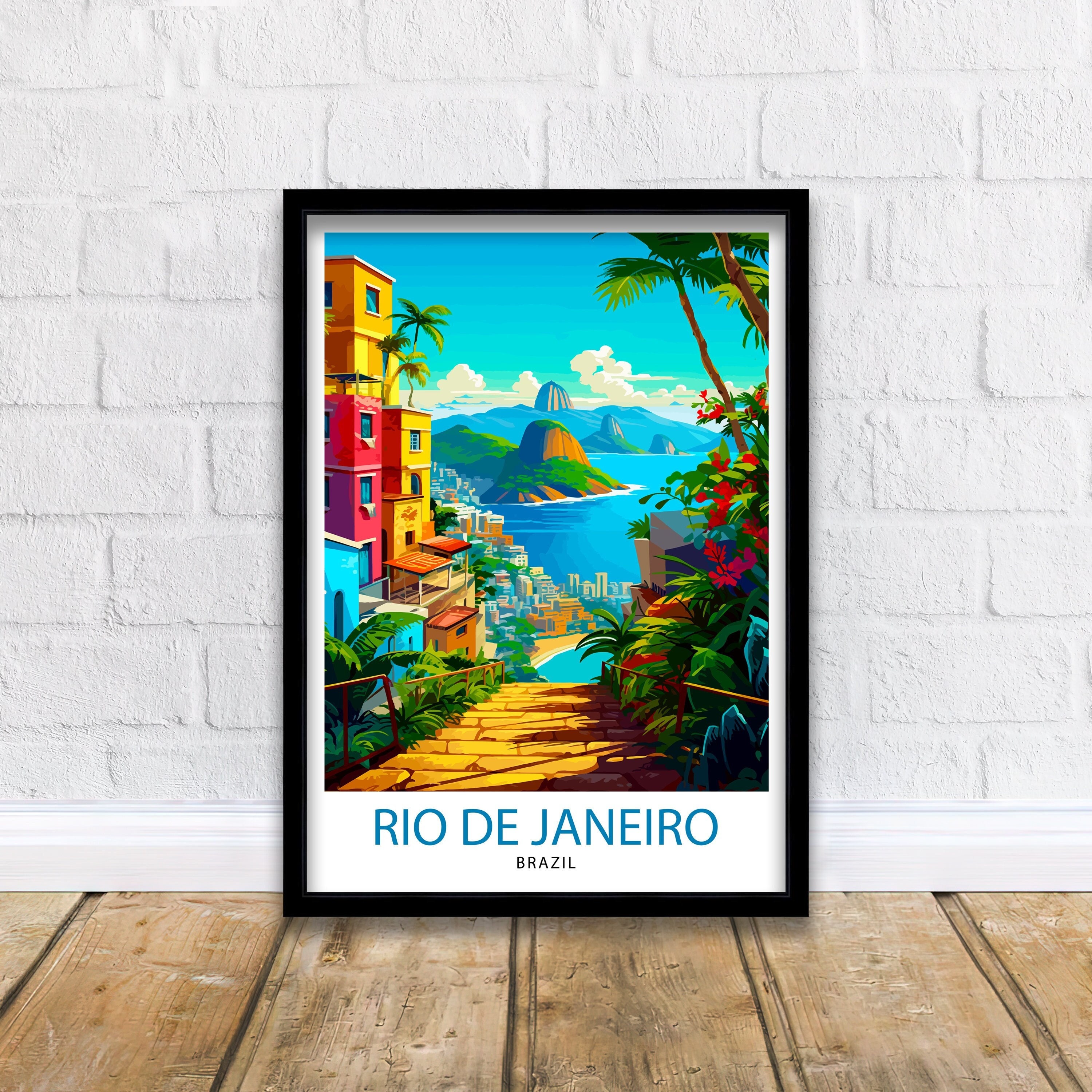 Rio De Janeiro Brazil Travel Print| Rio Wall Decor Rio Poster