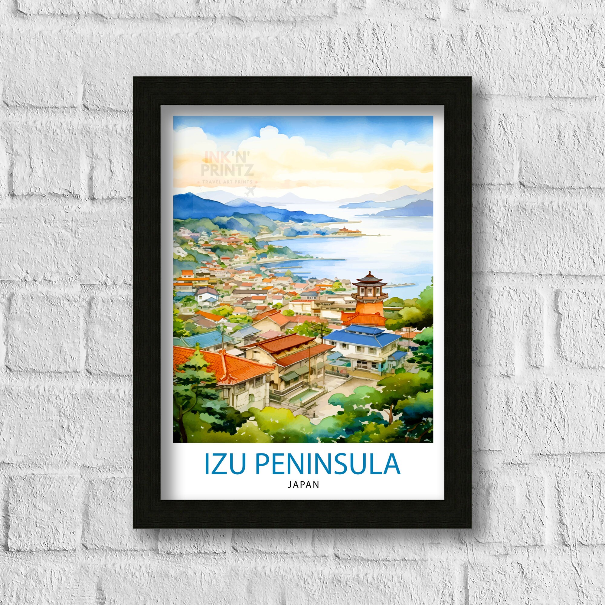 Izu Peninsula Japan Travel Print Izu Wall Decor Izu Poster Japan