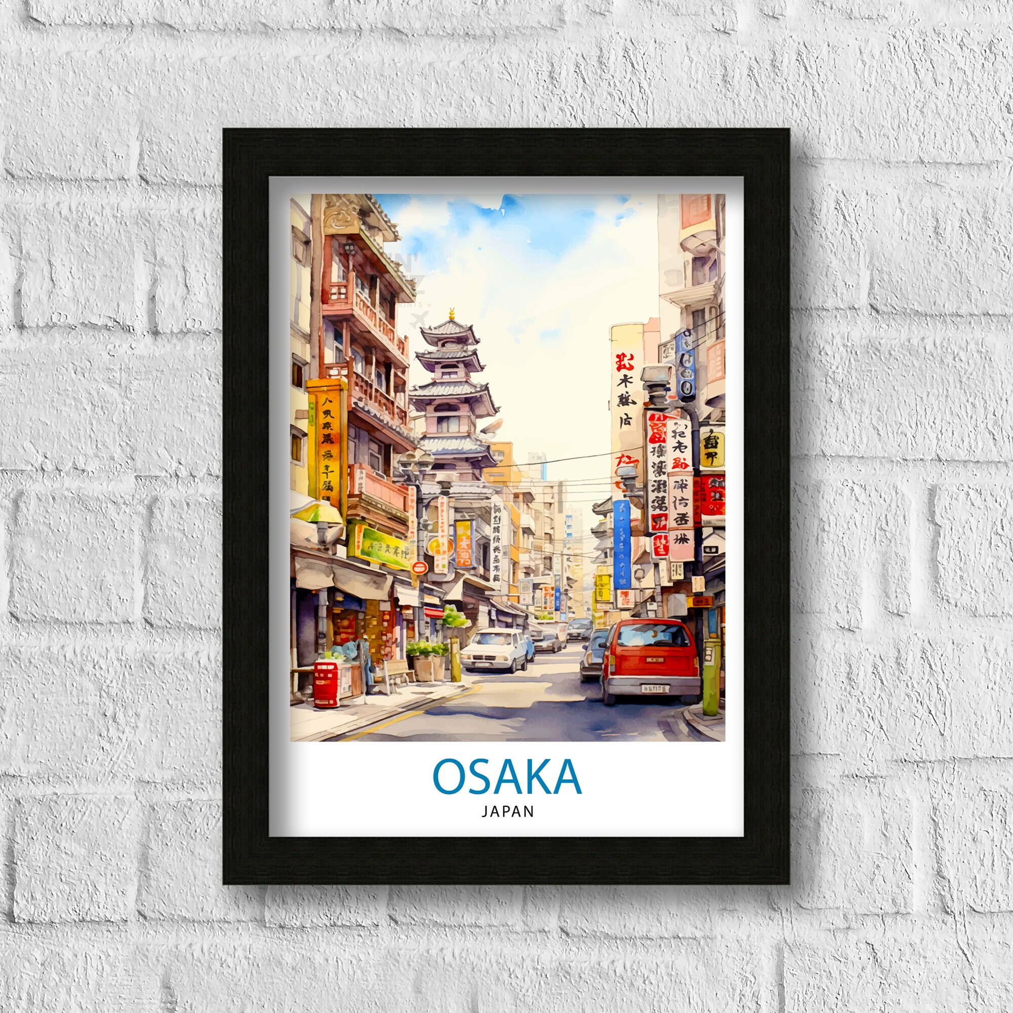 Osaka Japan Travel Print, Cityscape Wall Art - Etsy