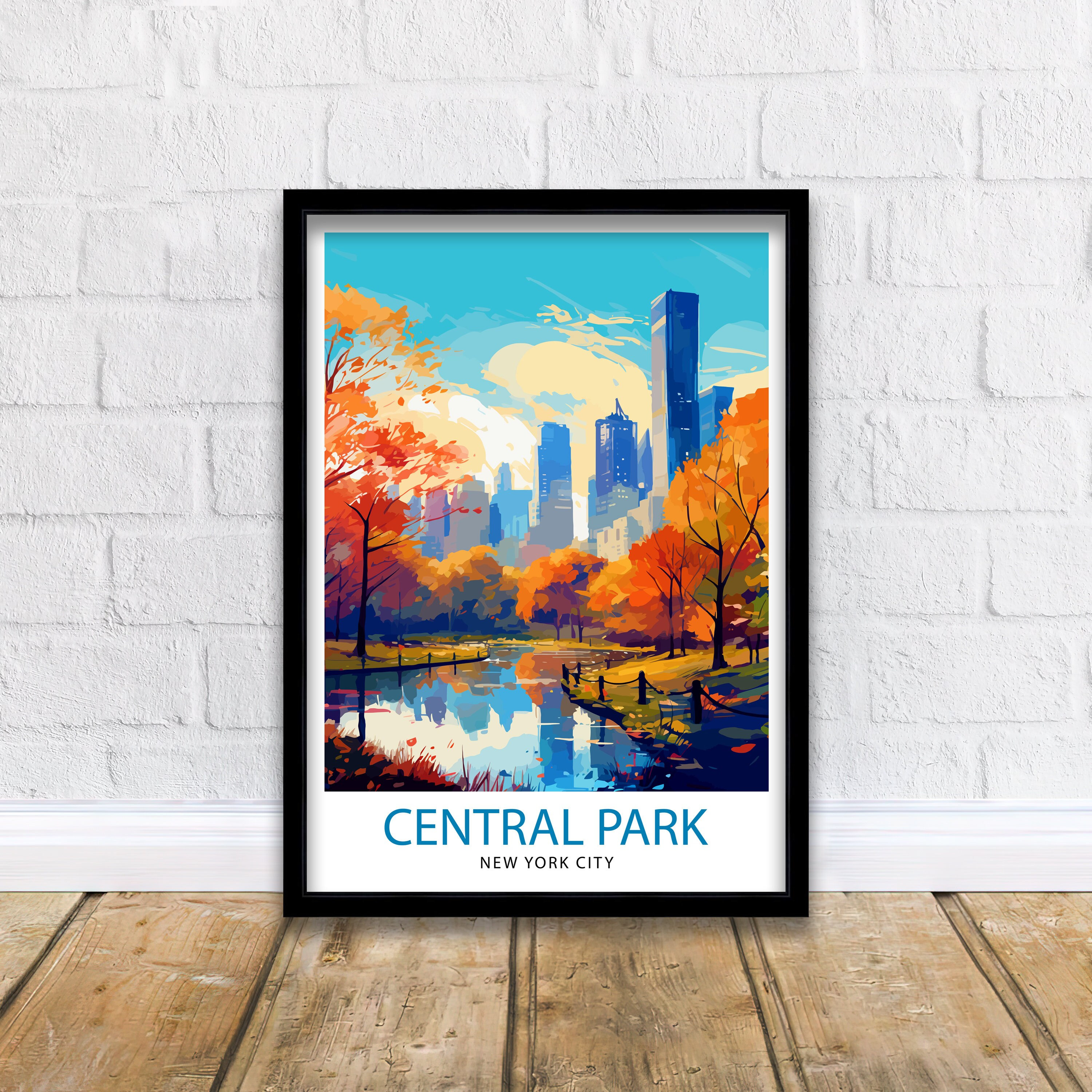 Central Park New York Travel Print NYC Wall Decor Central