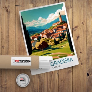 Nova Gradiška Croatia Travel Print , Croatian Cityscape Wall Art, Croatia Travel Poster, Nova Gradiška Souvenir, Home Decor image 9