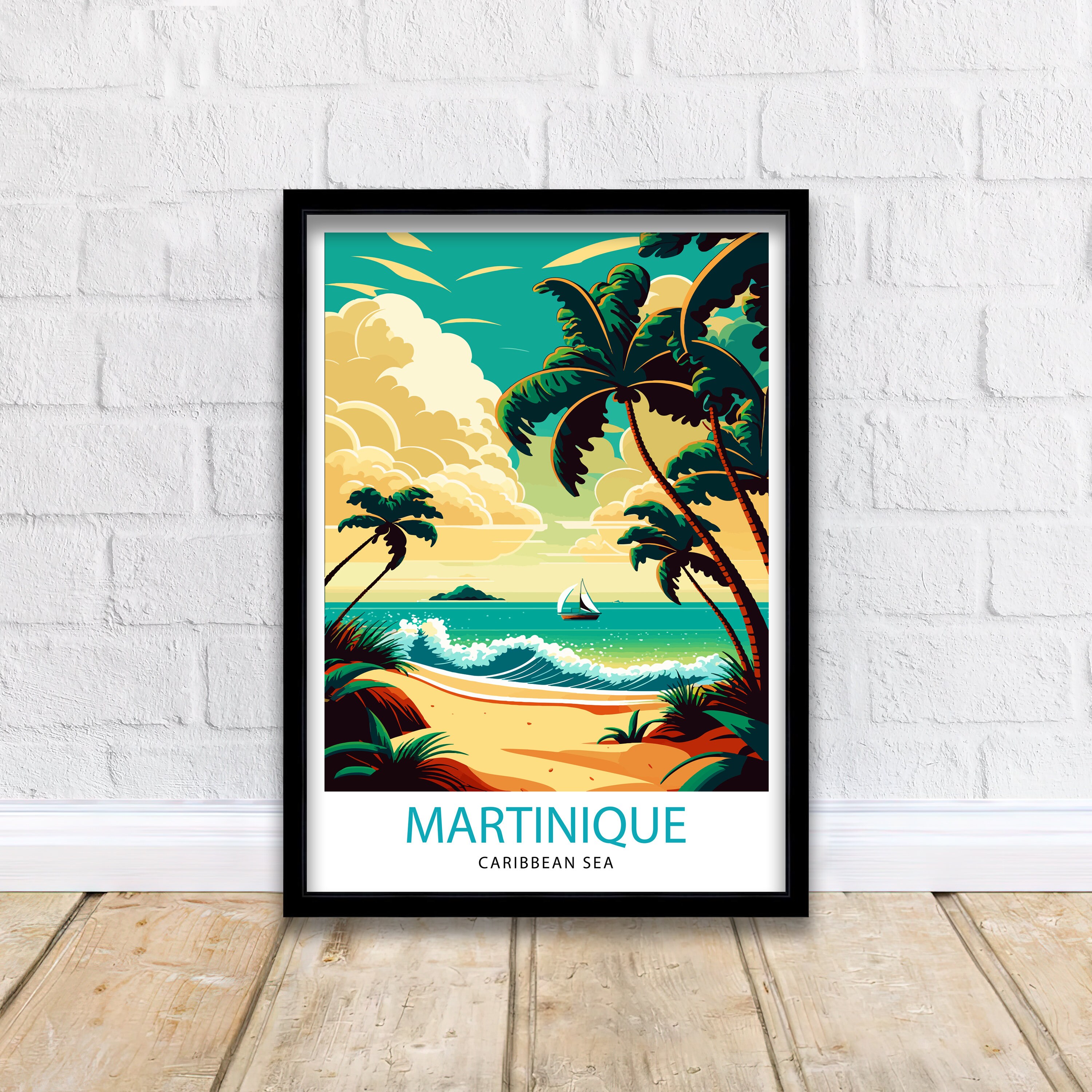 Martinique Antilles Illu - Canvas Artwork