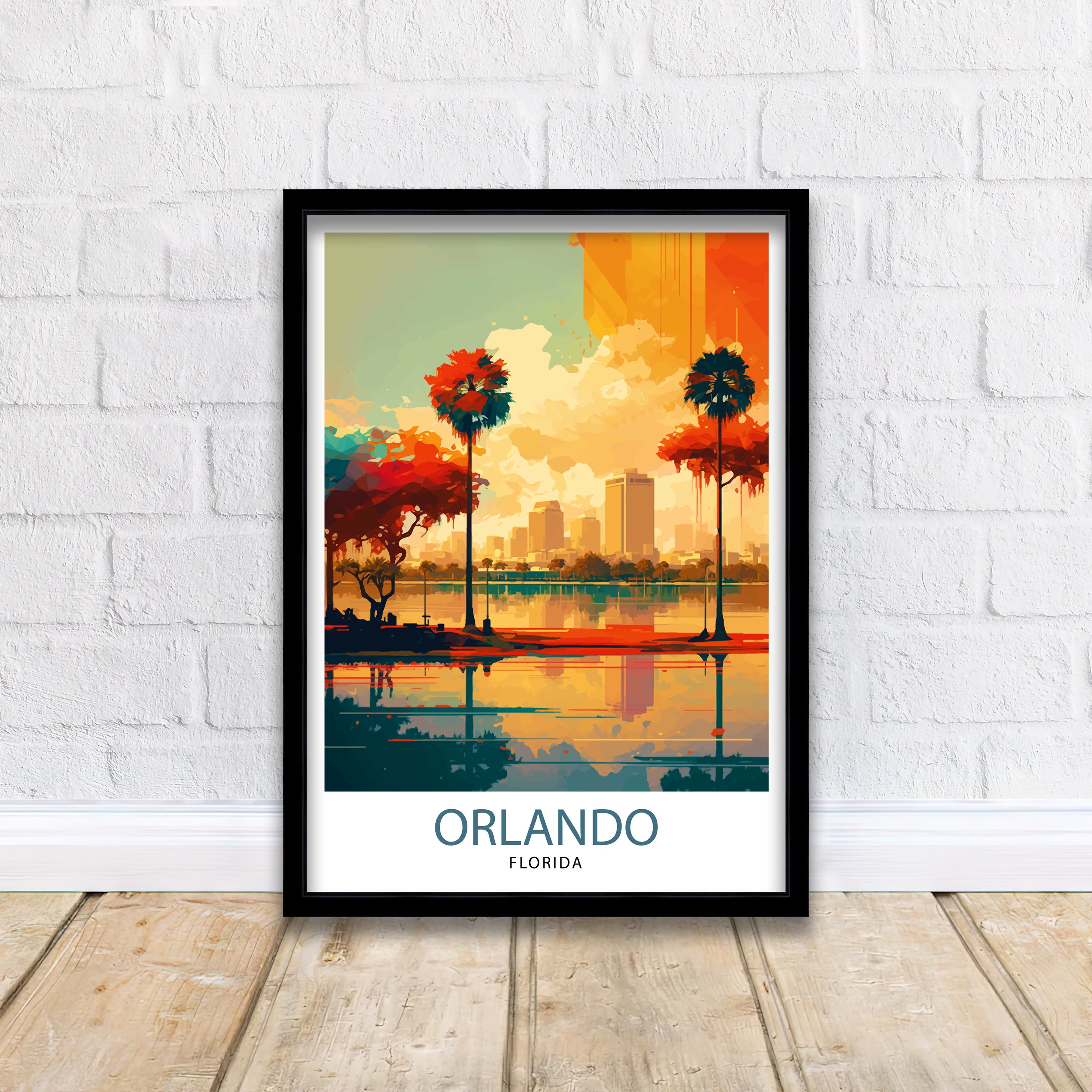 Orlando Travel Print| Orlando Wall Art Orlando Home Decor Orlando
