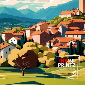 Nova Gradiška Croatia Travel Print , Croatian Cityscape Wall Art, Croatia Travel Poster, Nova Gradiška Souvenir, Home Decor image 8