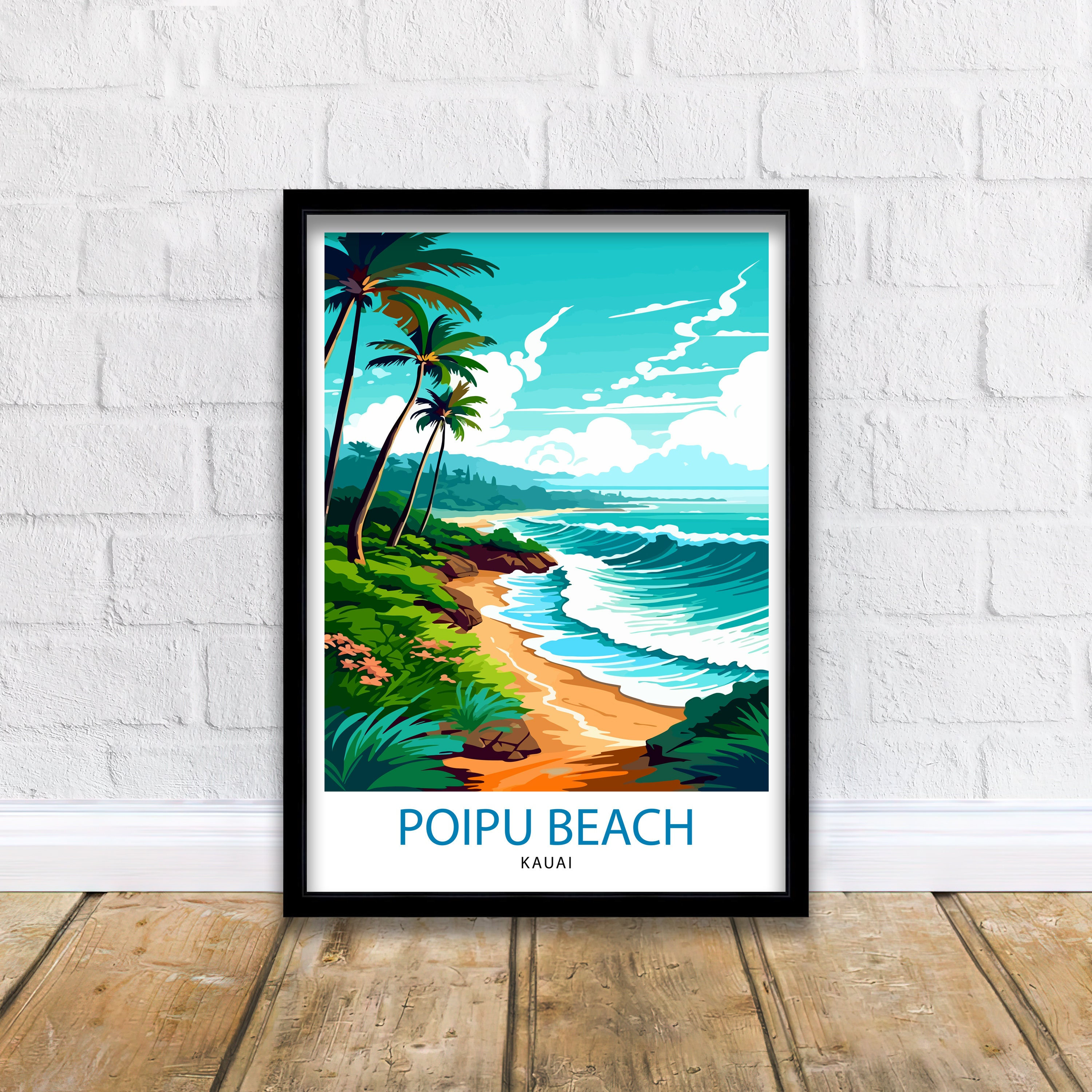Poipu Beach Print - Etsy