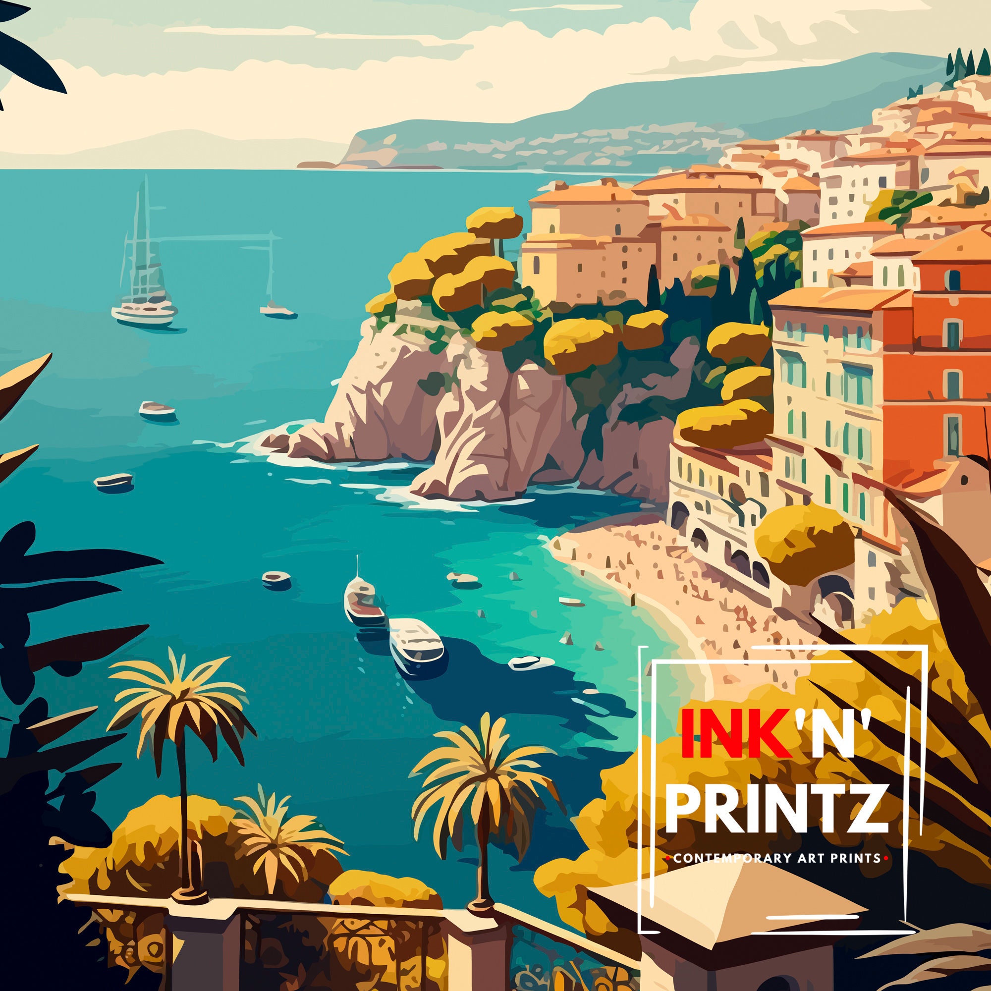 Discover Nice France Voyage Affiche