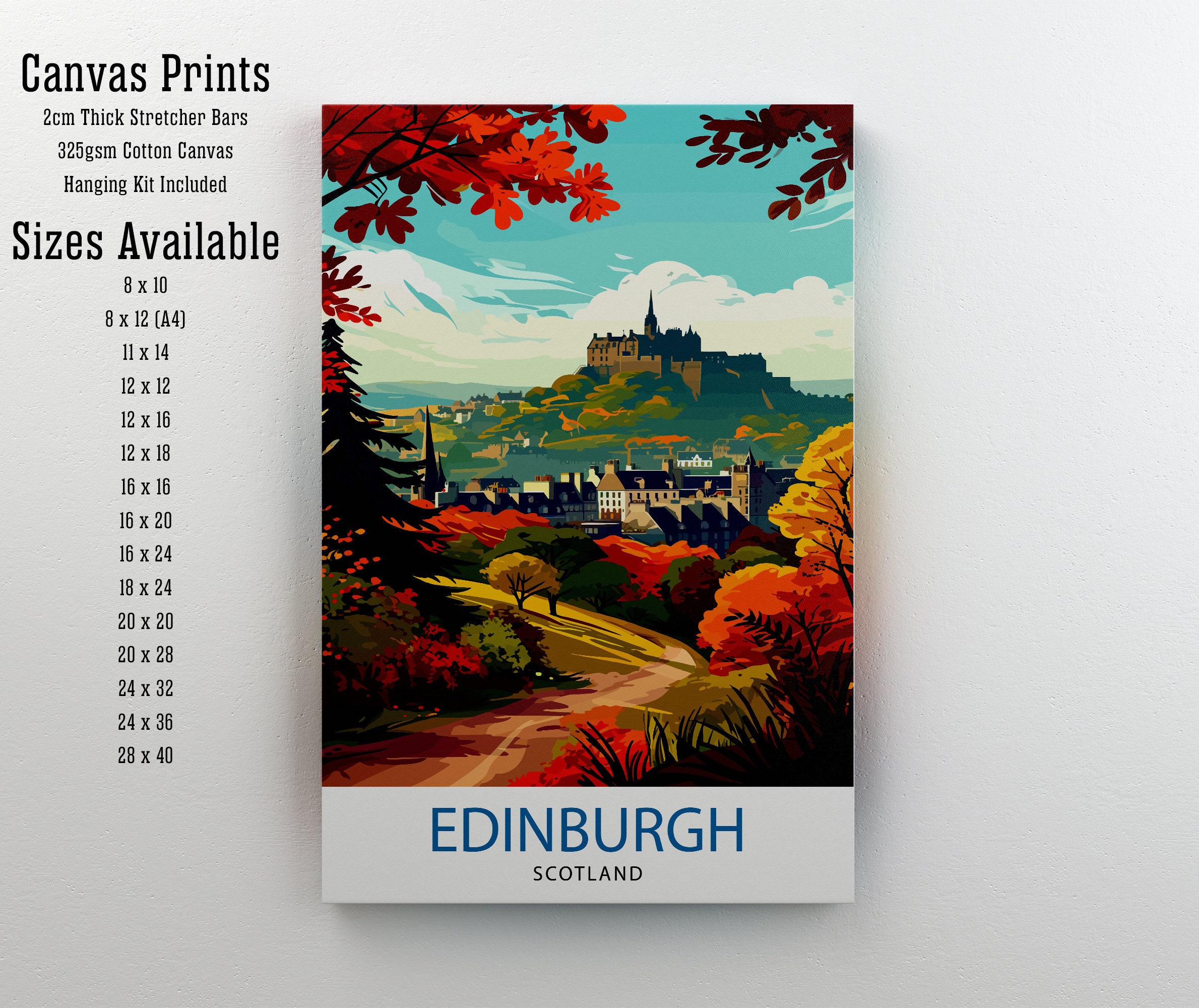 Edinburgh Scotland Travel Print Edinburgh Wall Art Edinburgh Home Decor ...
