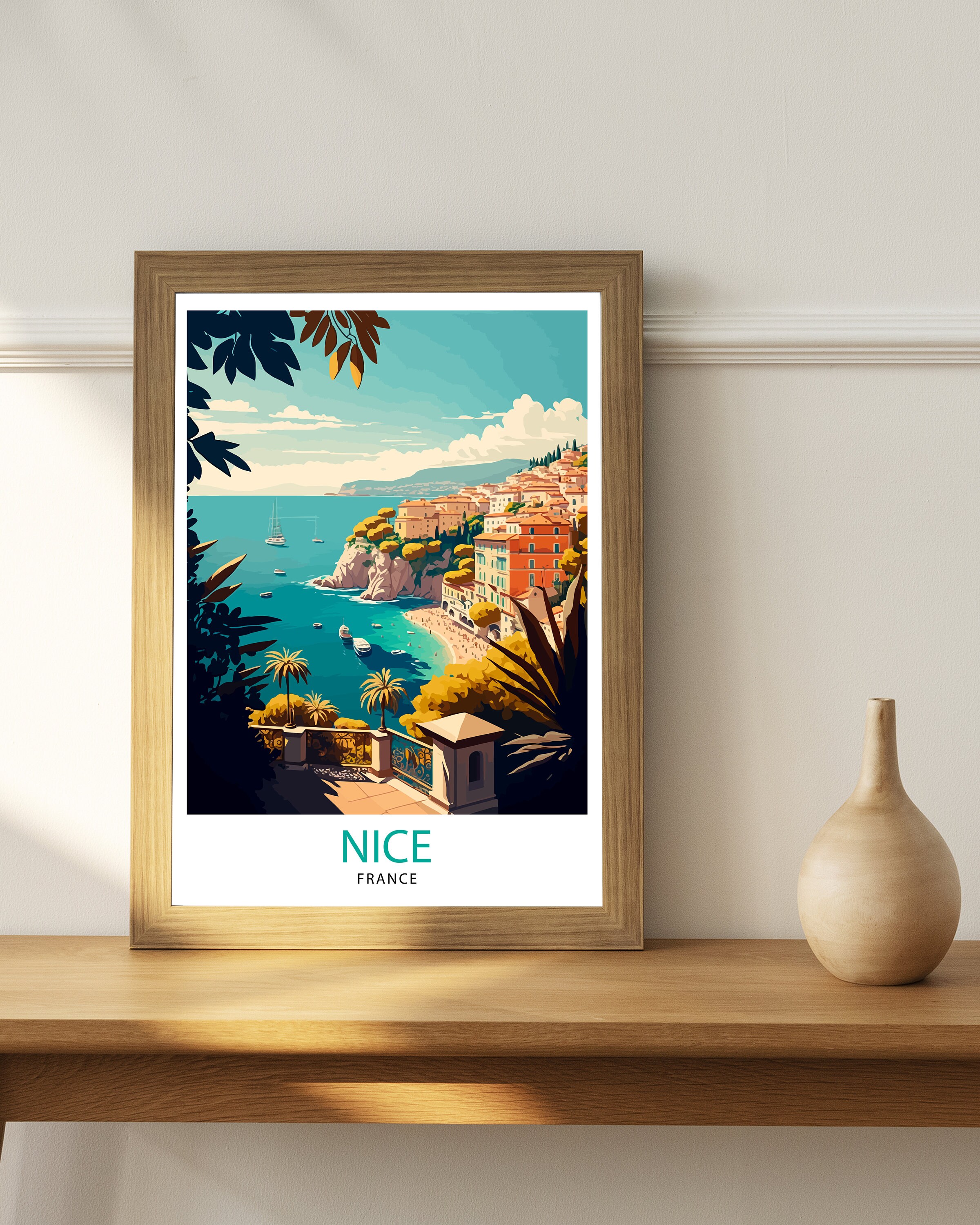 Discover Nice France Voyage Affiche