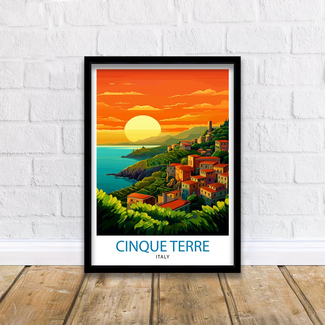 Cinque Terre Italy Travel Print Cinque Terre Wall Decor Cinque Terre ...