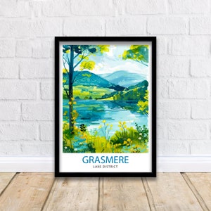 Grasmere Lake District Travel Print Wall Decor Wall Art Grasmere Wall Hanging Home Décor Grasmere Gift Art Lovers British Art Lover Gift