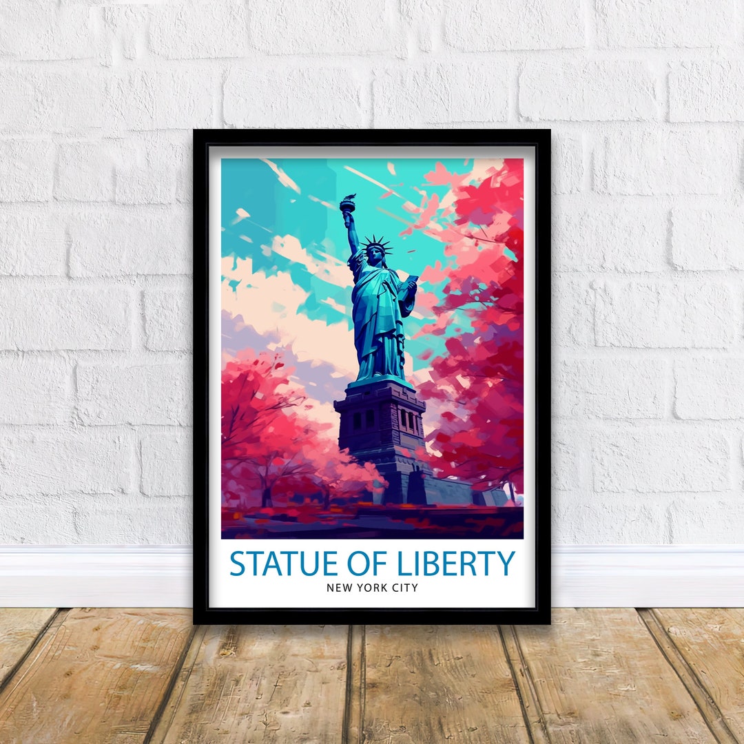 Statue of Liberty Travel Print| New York Wall Decor USA Travel