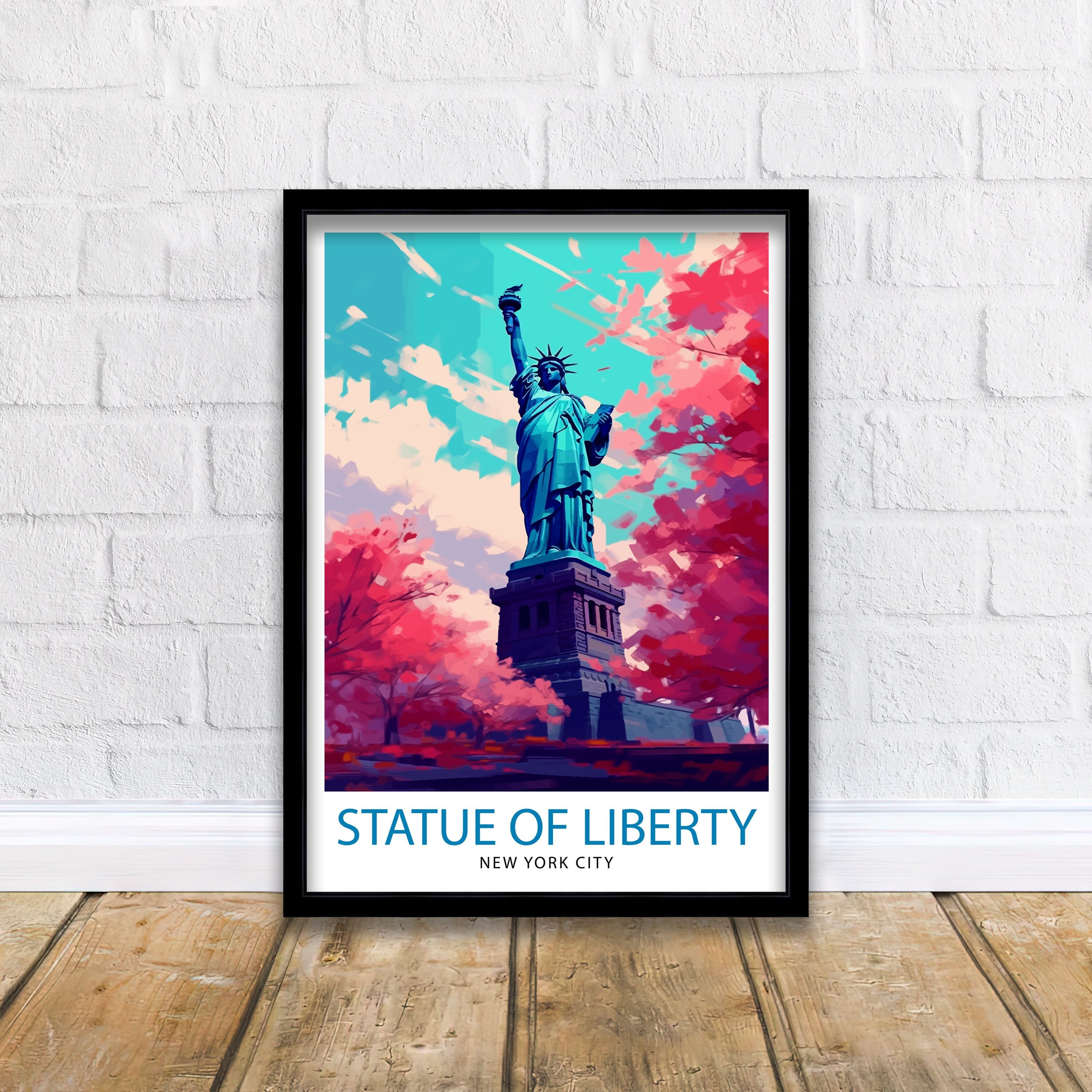 Statue of Liberty Travel Print| New York Wall Decor USA Travel