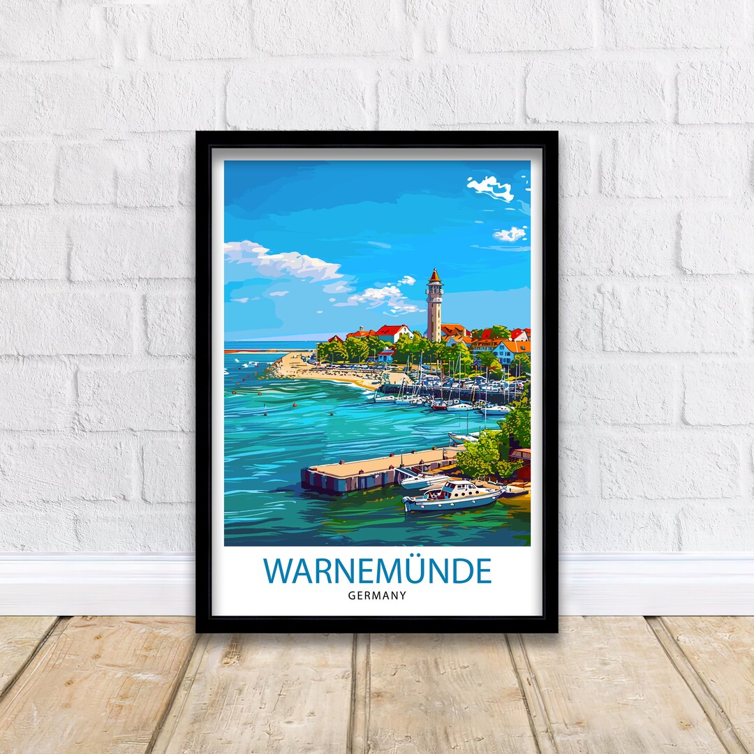 Warnemunde Germany Travel Print Wall Decor Wall Art Warnemunde Wall