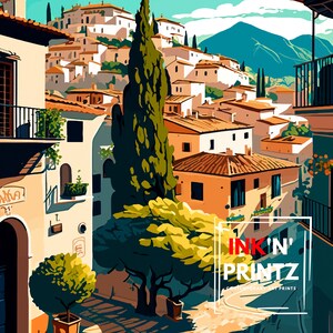 Granada Spain Travel Print Granada Wall Art Spain Travel Poster Granada Home Decor Granada Spain Illustration Travel Prints image 8