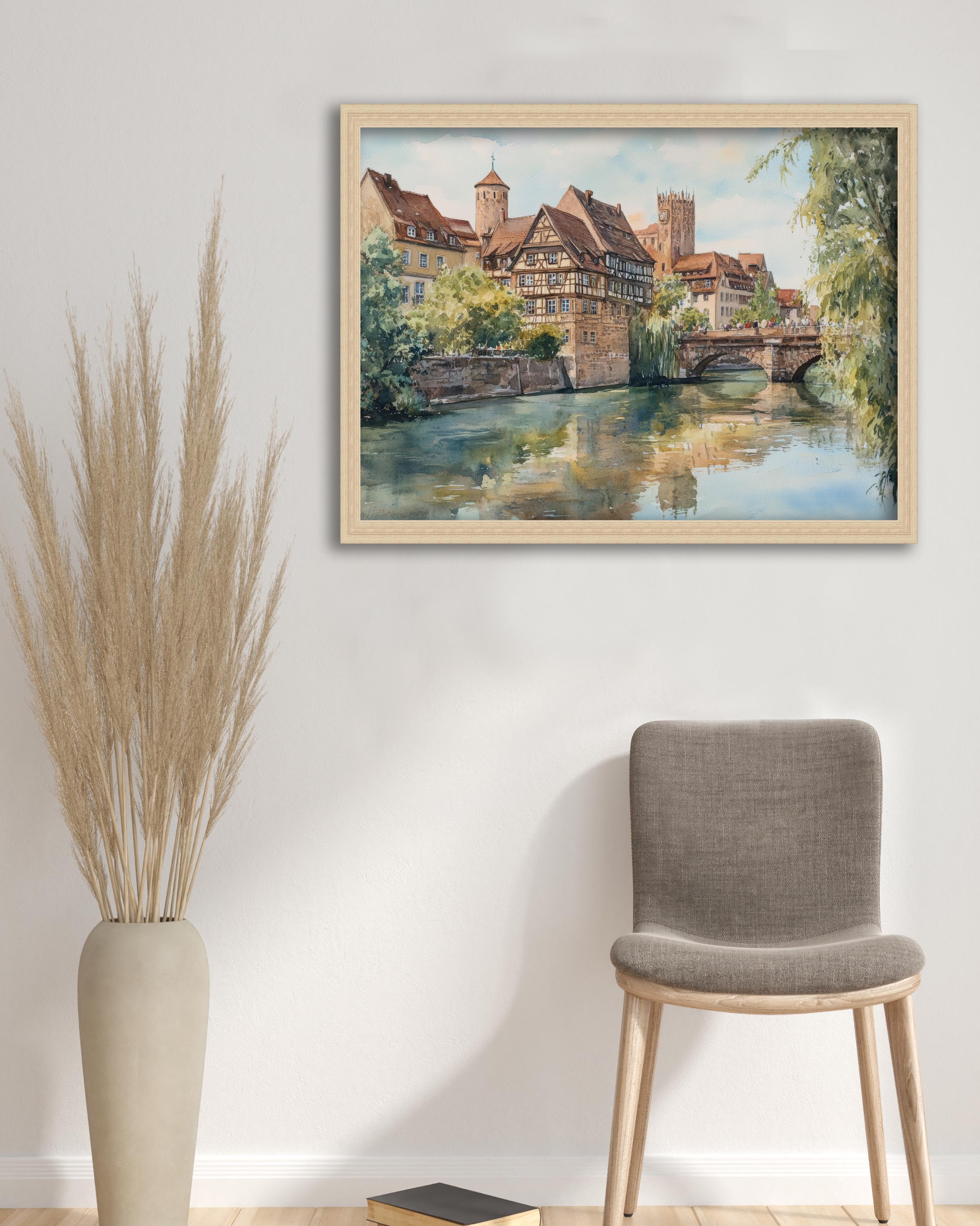 ドイツローゼンタール　ユーゲントシュティール　風景画プレート ドイツローゼンタール ユーゲントシュティール 風景画プレート