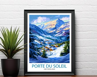 Portes Du Soleil France Switzerland Travel Print Wall Decor Wall