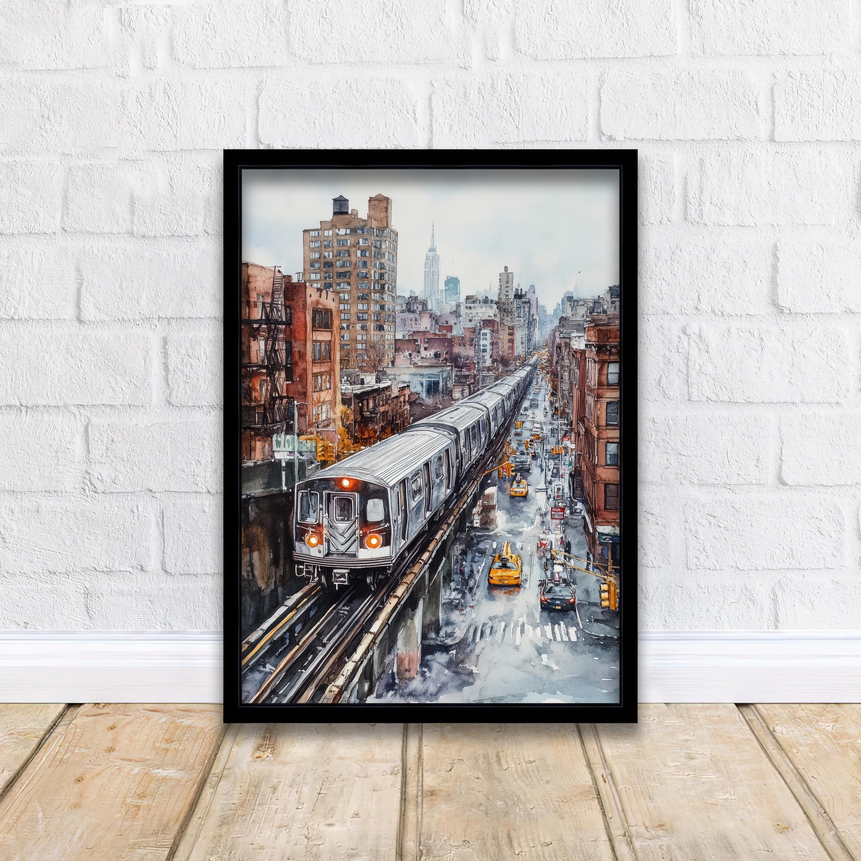 The Bronx Watercolor Painting NYC City Art Bronx Print Watercolor Urban Landscape The Bronx Wall Decor NYC Art