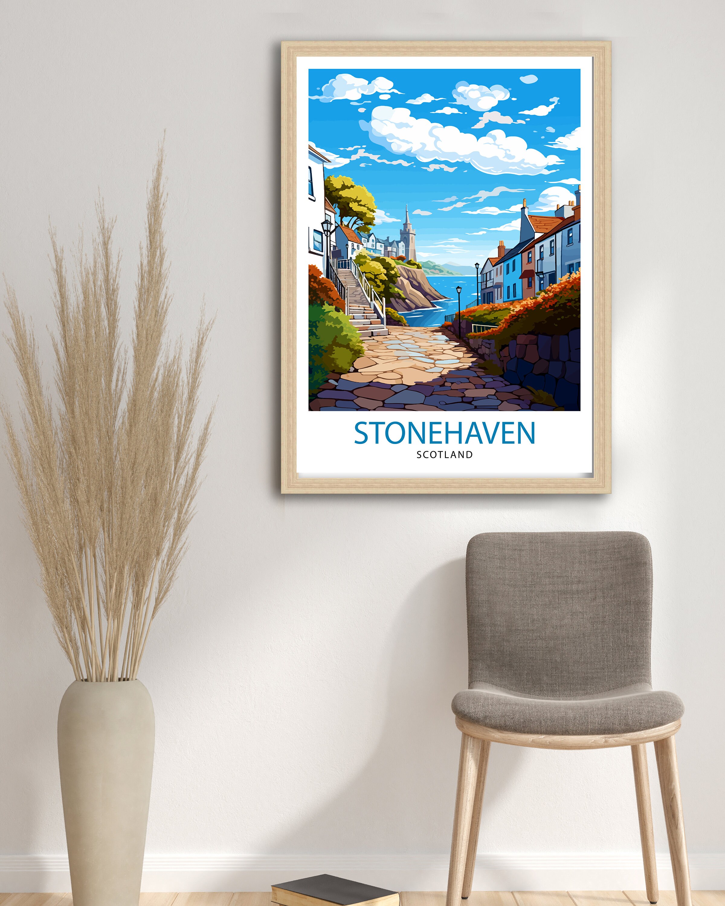 ストーンヘブン スコットランド 旅行プリント ストーンヘブン 壁飾り