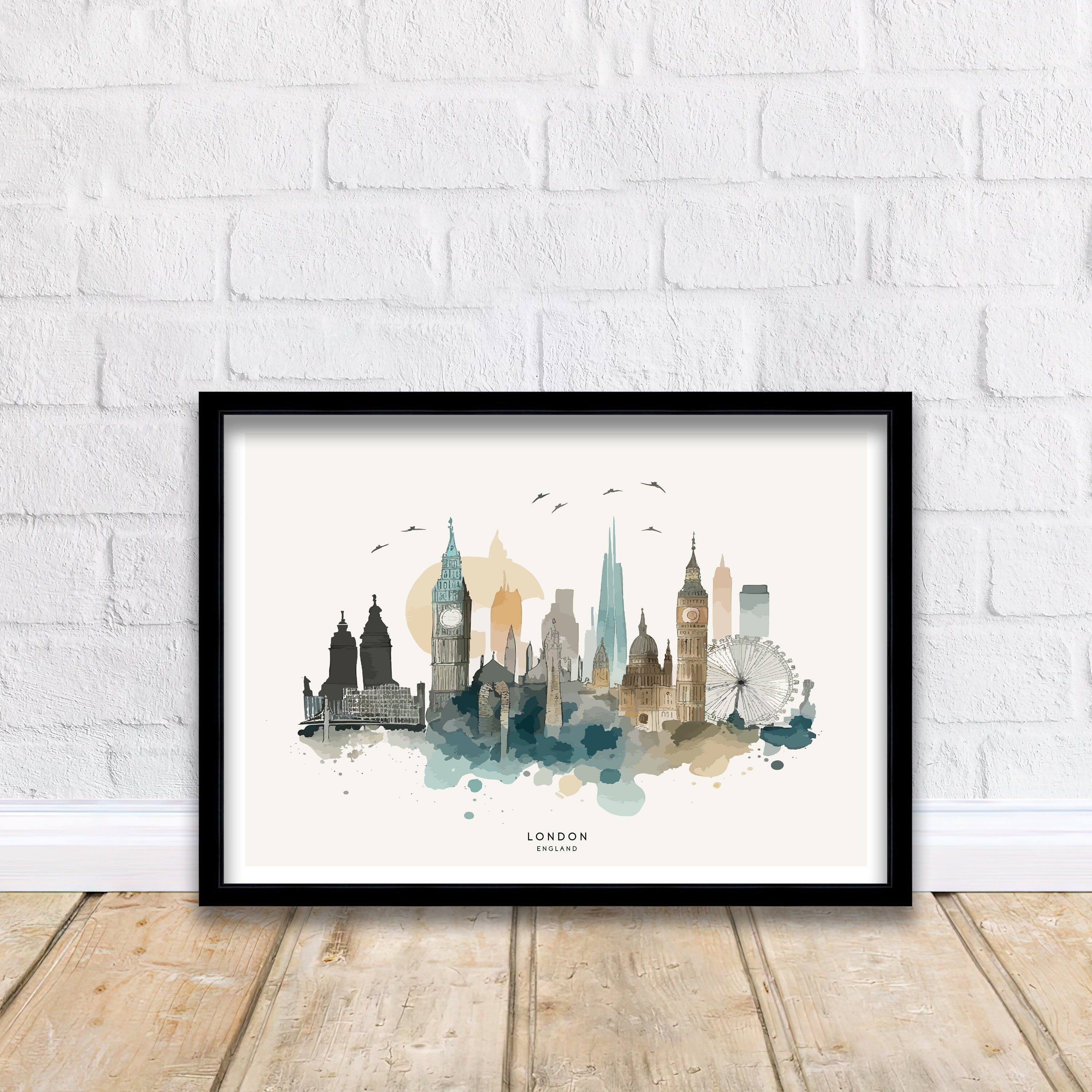 London Skyline Art Print | London Print| London Poster| London Wall Art| London| London Art Print| London Art| London Cityscape