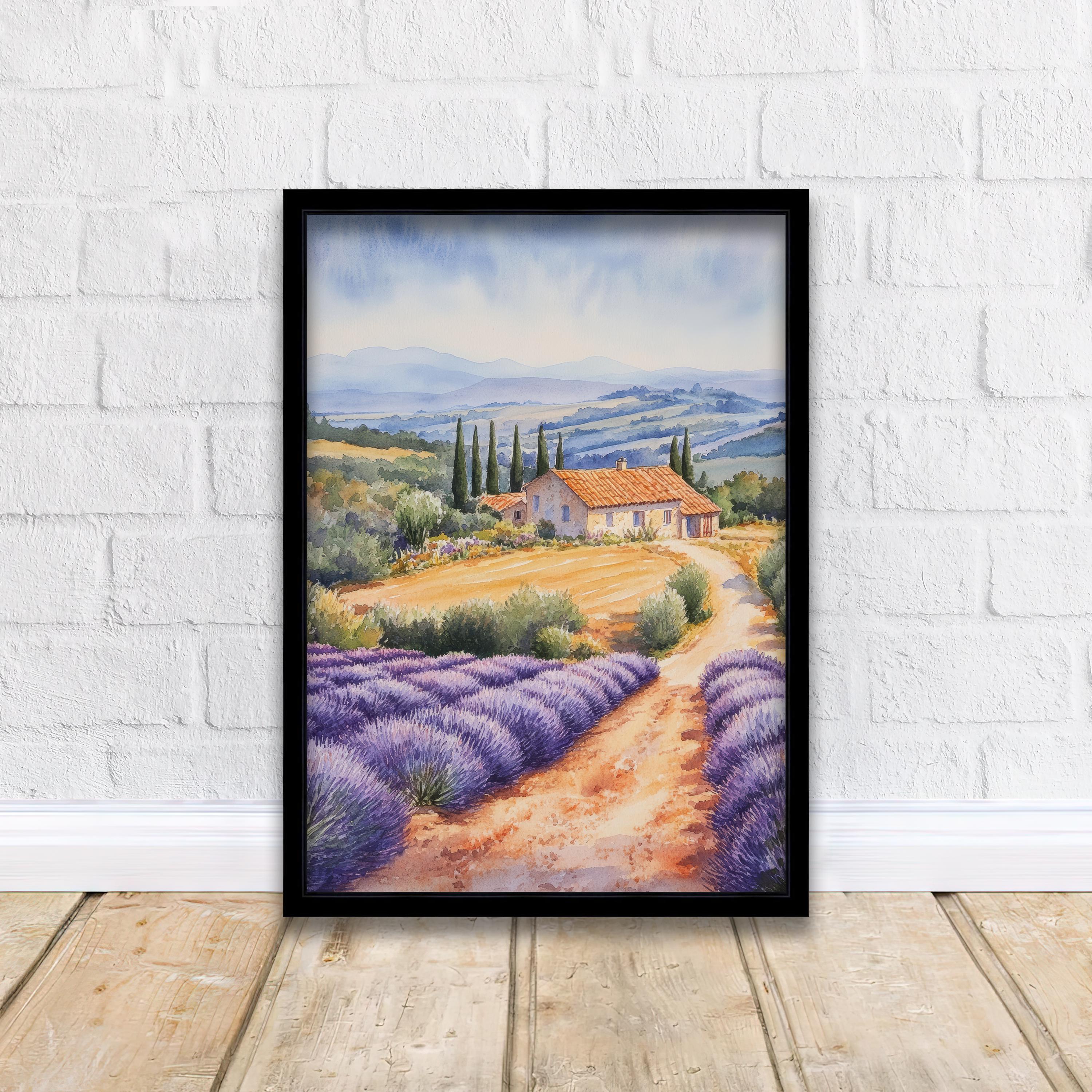 プロヴァンスの水彩画 フランスの風景画 プロヴァンスのプリント 風景