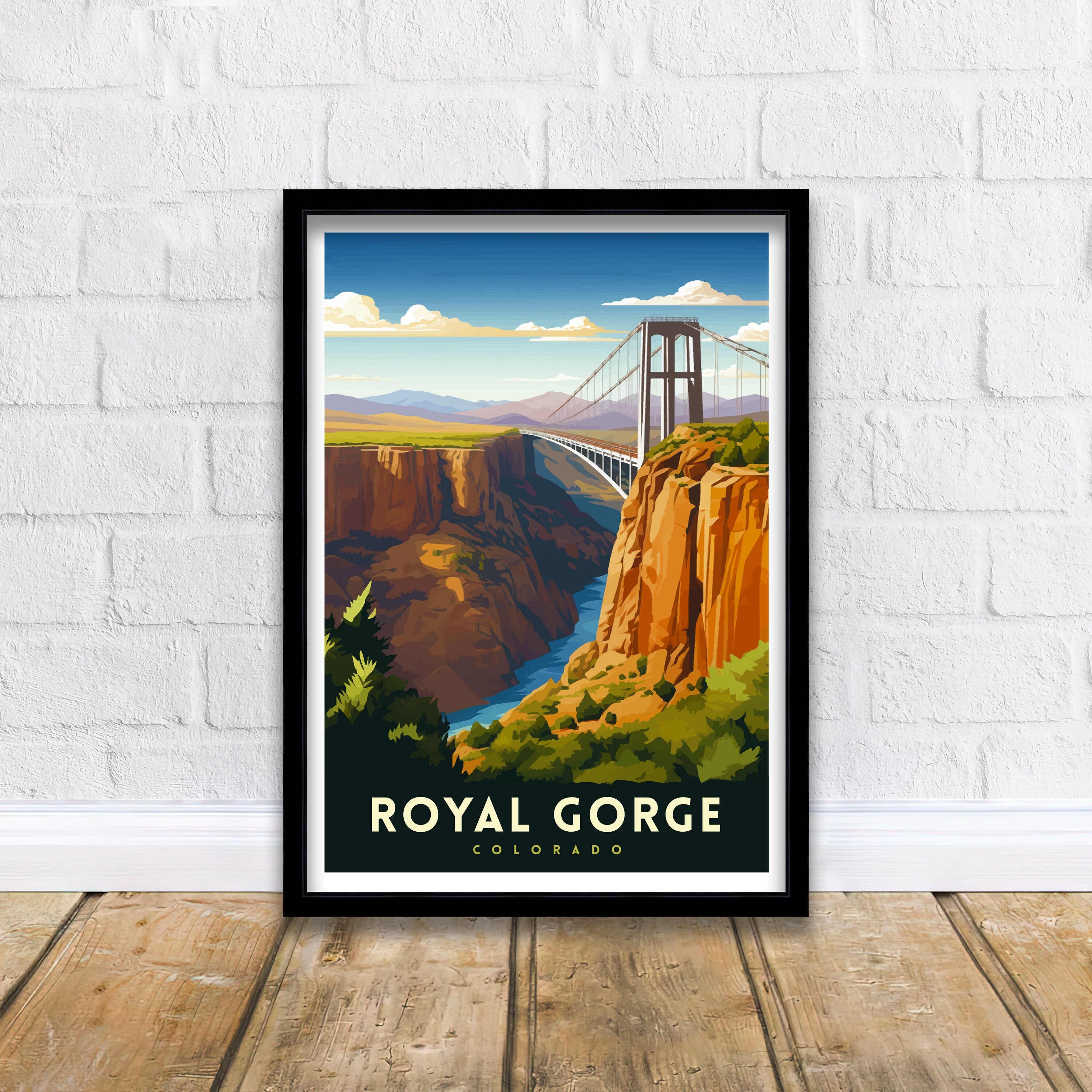 Royal Gorge Bridge Colorado Travel Print Colorado Wall Decor Royal