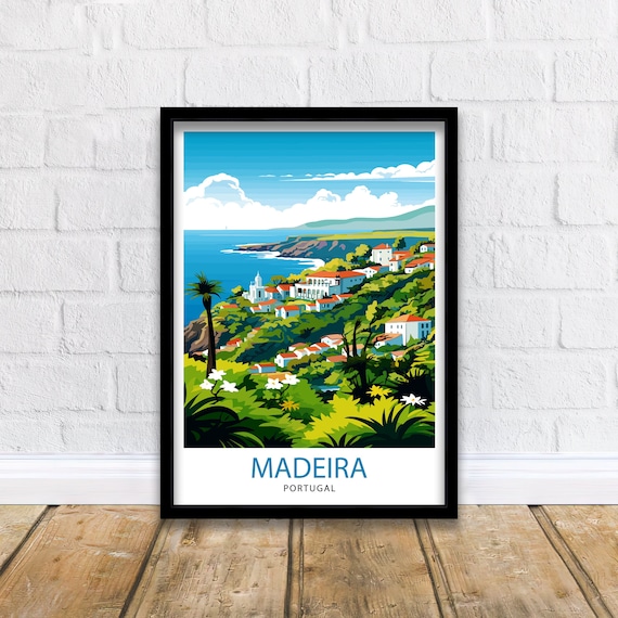 Madeira Portugal Print  Madeira Decor Madeira Poster Madeira Art Madeira Wall Art Gift for Madeira Lovers Madeira Home Decor