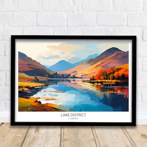 Lake District Travel Print  | Lake District Print | Lake District Art | Lake District Poster | The Lake District | Travel Print
