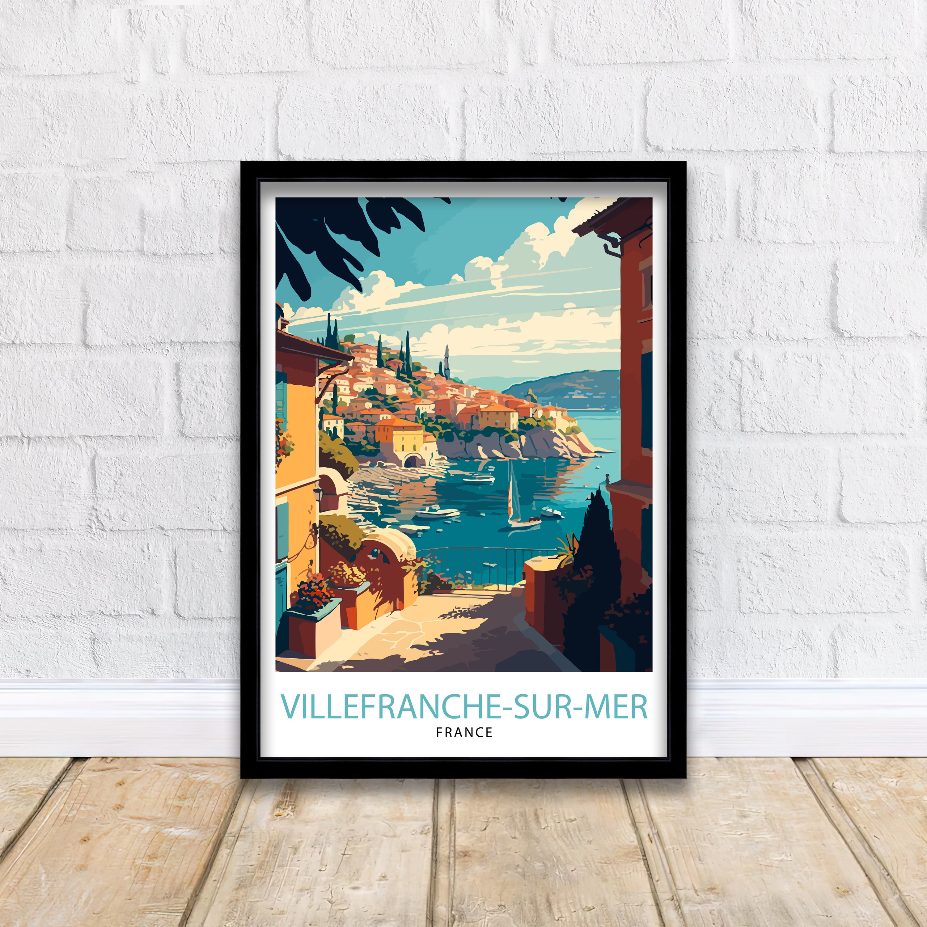 Villefranche-sur-mer France Travel Poster - Etsy