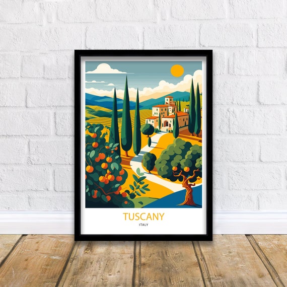 Tuscany Art Print  | Tuscany | Tuscany Poster | Tuscany Wall Art | Art Print | Italy Art Print | Tuscany Art | Tuscany Print | Tuscany Art