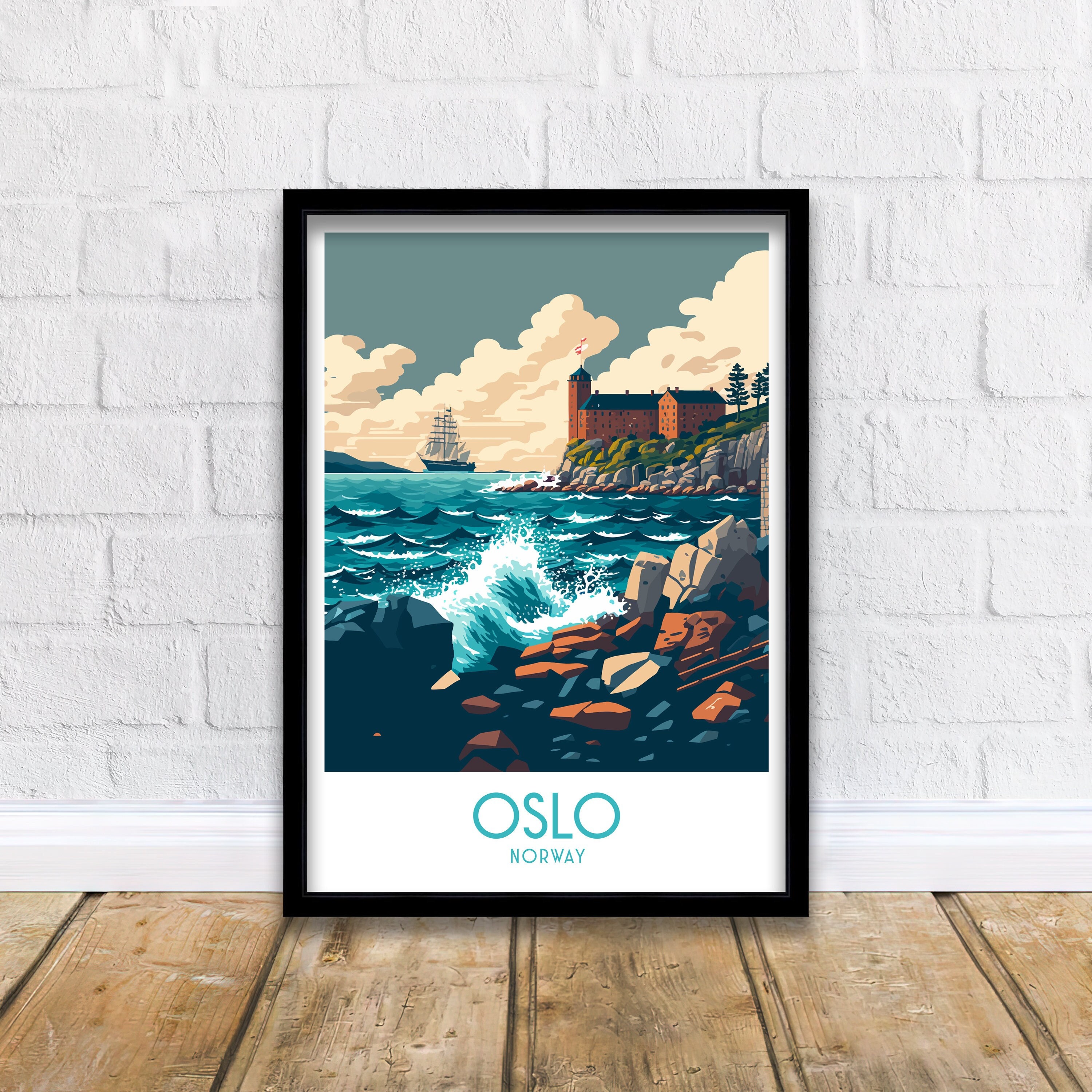 Oslo Reise Poster | Reise Poster | Oslo Poster | Oslo Wandkunst | Oslo | Oslo Norwegen | Reise-Druck | Norwegen