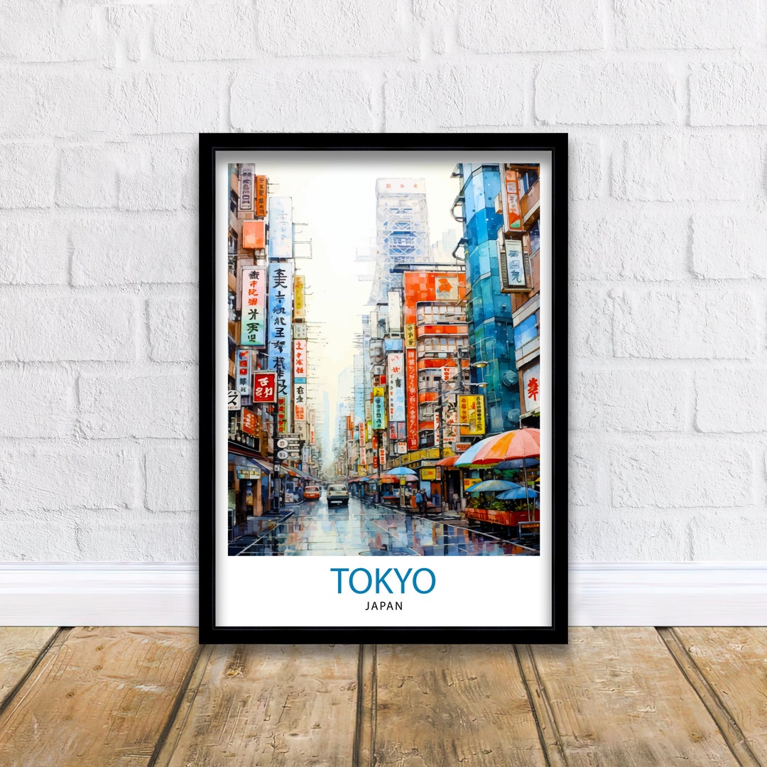 Tokyo Japan Travel Print Tokyo Wall Decor Tokyo Poster Japan