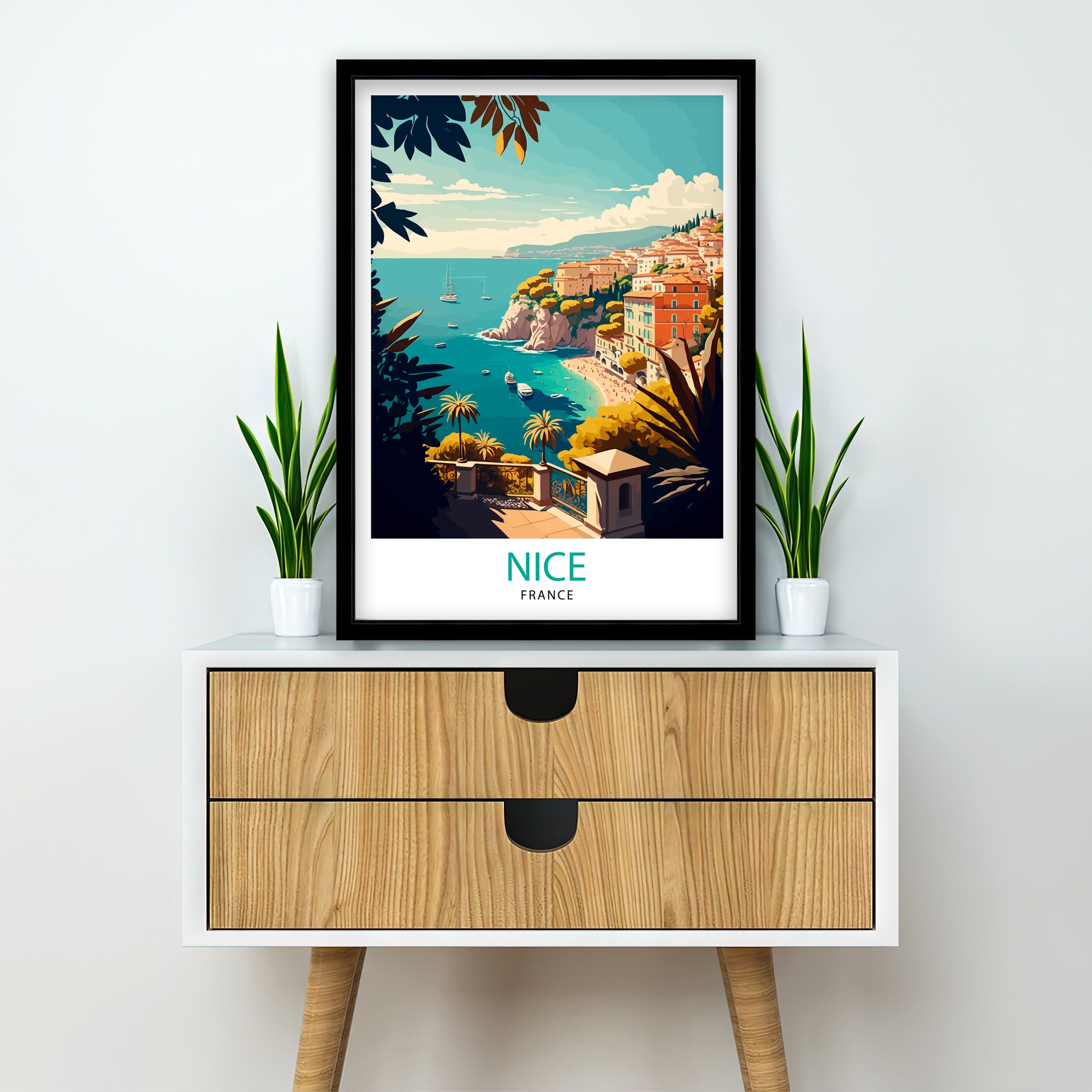 Discover Nice France Voyage Affiche