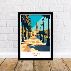 Seville Travel Print  | Seville Spain | Seville Wall Art | Seville | Seville Poster | Spain Wall Art | Seville Art | Spain Poster