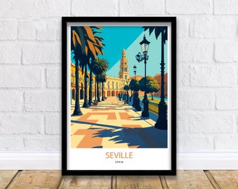 Seville Travel Print  | Seville Spain | Seville Wall Art | Seville | Seville Poster | Spain Wall Art | Seville Art | Spain Poster
