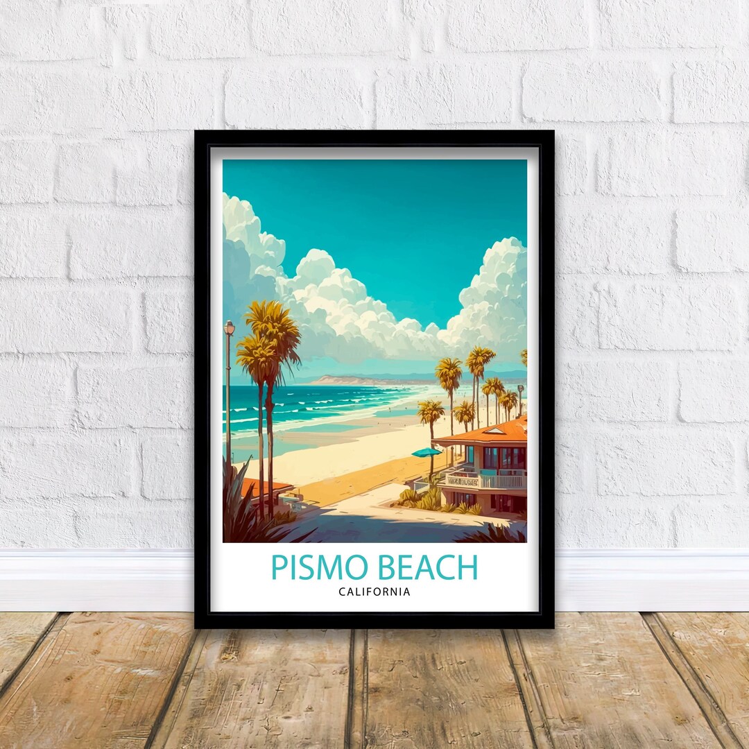 Pismo Beach California Travel Print| Pismo Beach Wall Art Pismo Beach ...