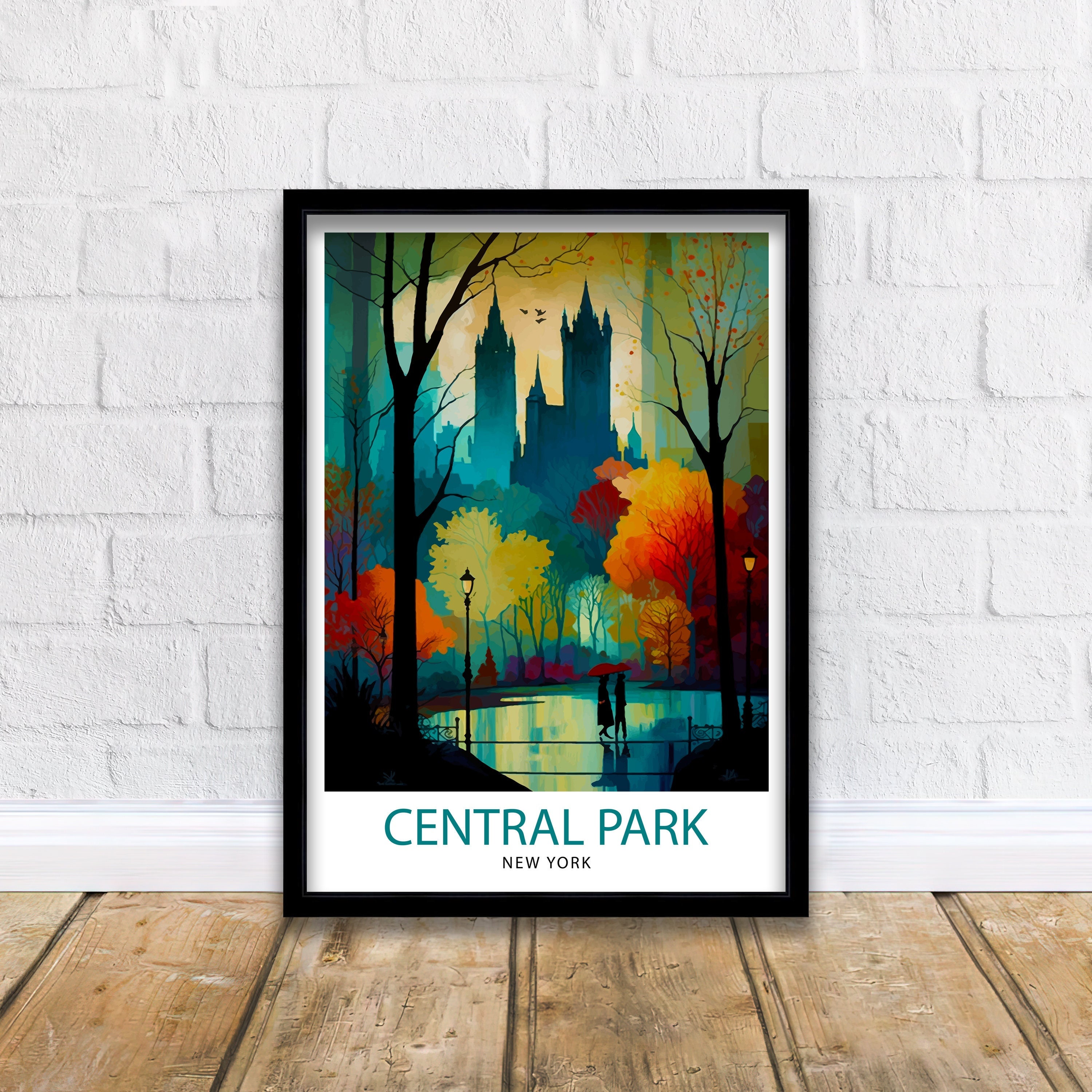Impresión de viaje de Central Park, Nueva York / Arte de pared de Central Park, decoración de la ciudad de Nueva York, póster de viaje, impresión de paisaje de Central Park