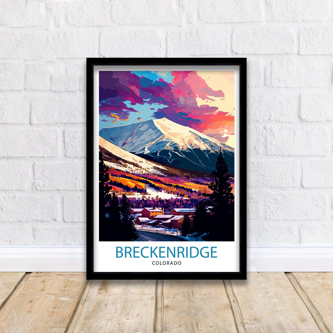 Breckenridge Colorado Travel Poster Breckenridge Wall Art Breckenridge