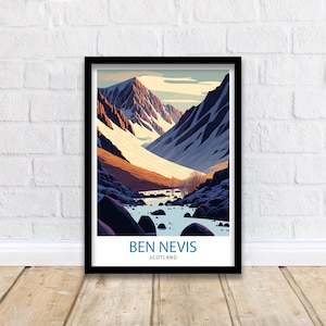 Ben Nevis Scotland Travel Print Wall Decor Wall Art Ben Nevis Wall Hanging Home Décor Ben Nevis Gift Art Lovers Scotland Art Lover Gift