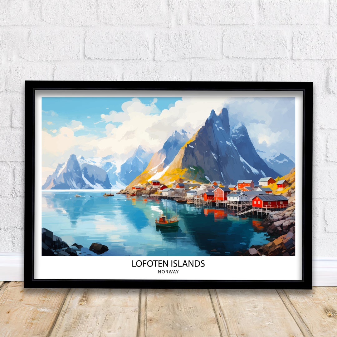Fresh Look at Lofoten Islands Travel Print Lofoten Wall Art Lofoten Home Decor