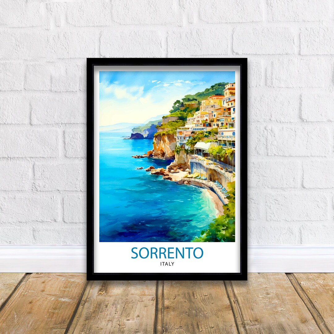 Sorrento Italy Travel Print Sorrento Wall Decor - Sorrento Poster Italy Travel Prints Sorrento ...