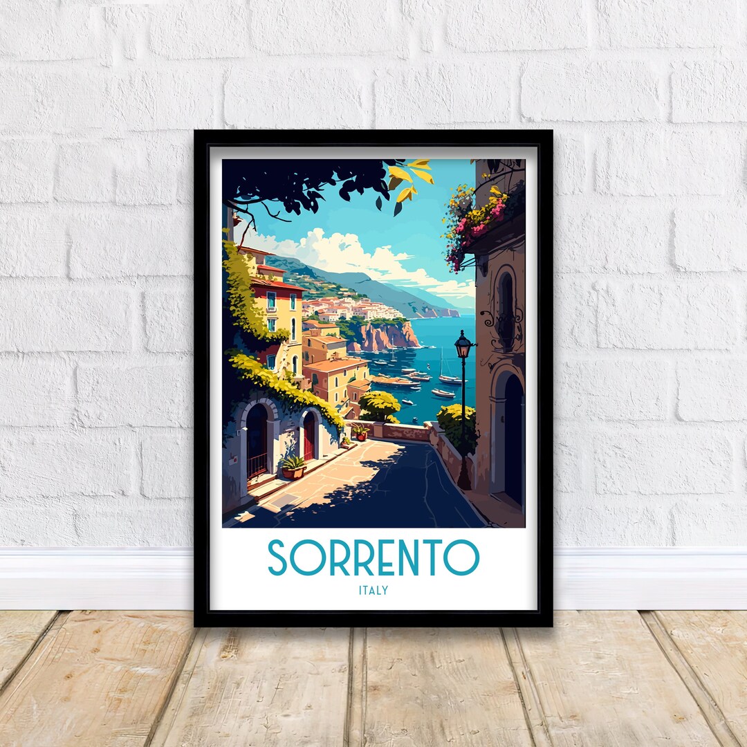 Sorrento Italy Travel Print Sorrento Wall Decor Sorrento Poster Italy Travel Prints Sorrento Art ...