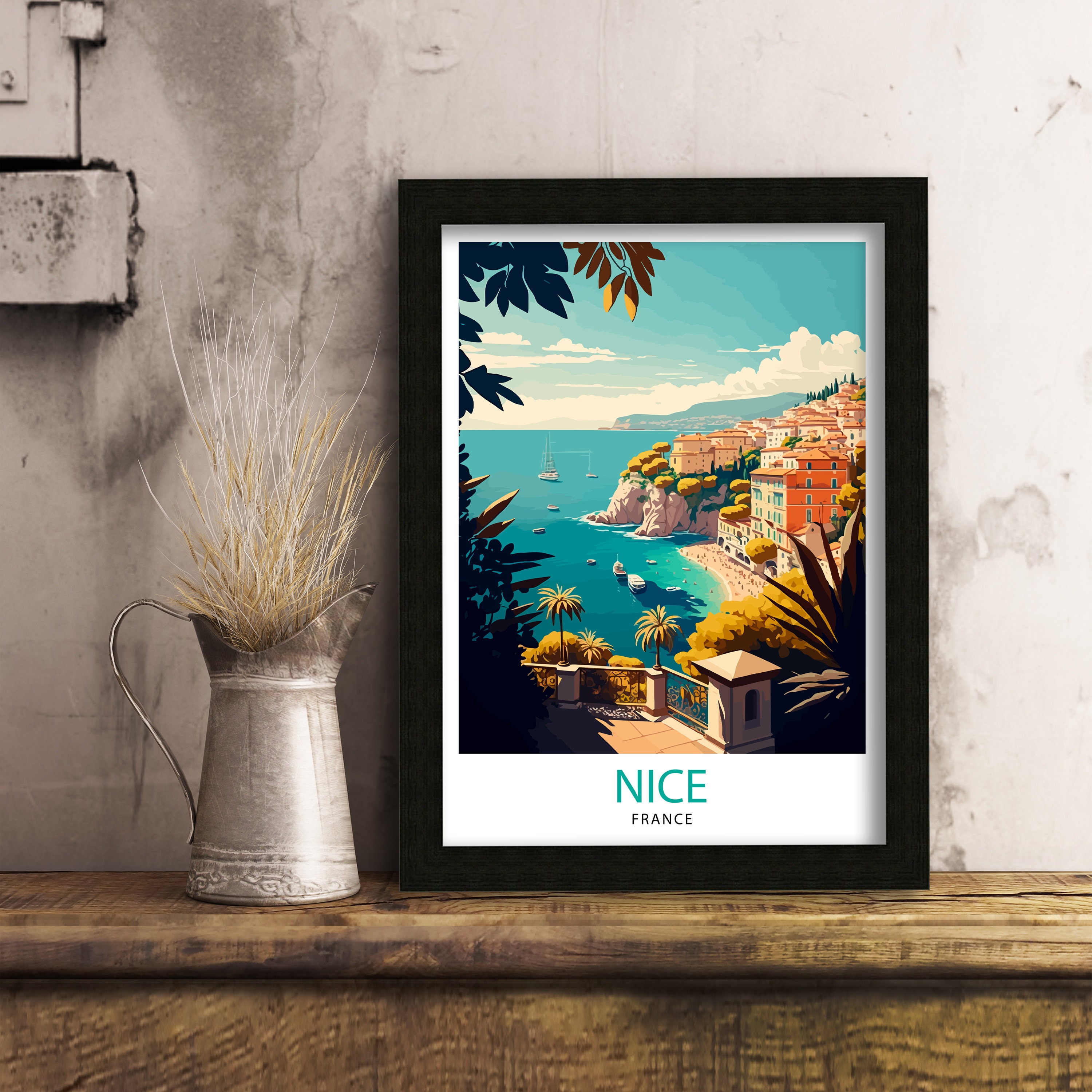 Discover Nice France Voyage Affiche