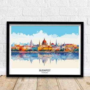 Budapest Hungary Travel Print  Budapest Wall Art Hungary Illustration Budapest Poster Hungary Travel Decor Budapest Home Decor Travel Poster