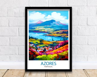 Azores Portugal Art Print Wall Decor  Azores Decor Azores Poster Azores Art Azores Wall Art Gift for Nature Enthusiasts Azores Home Decor