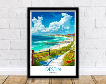 砂浜の絵 (アメリカで購入) デスティン フロリダ プリント エメラルドコースト アート ホワイト