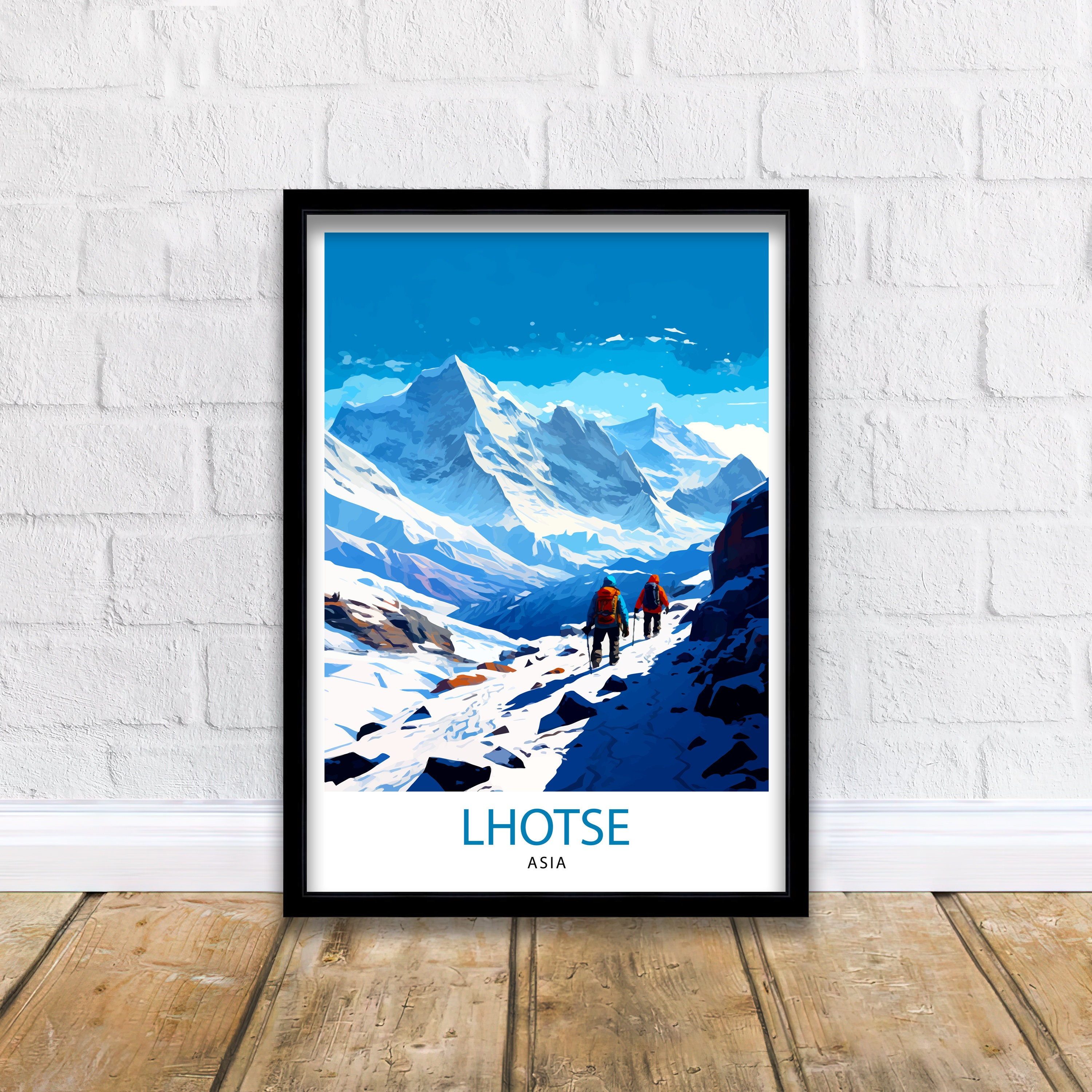 アルベルト・ラフォルス・カサマダ kokey picture frames K2 Mountain Print Karakoram Range Artwork Climbers K2 Poster