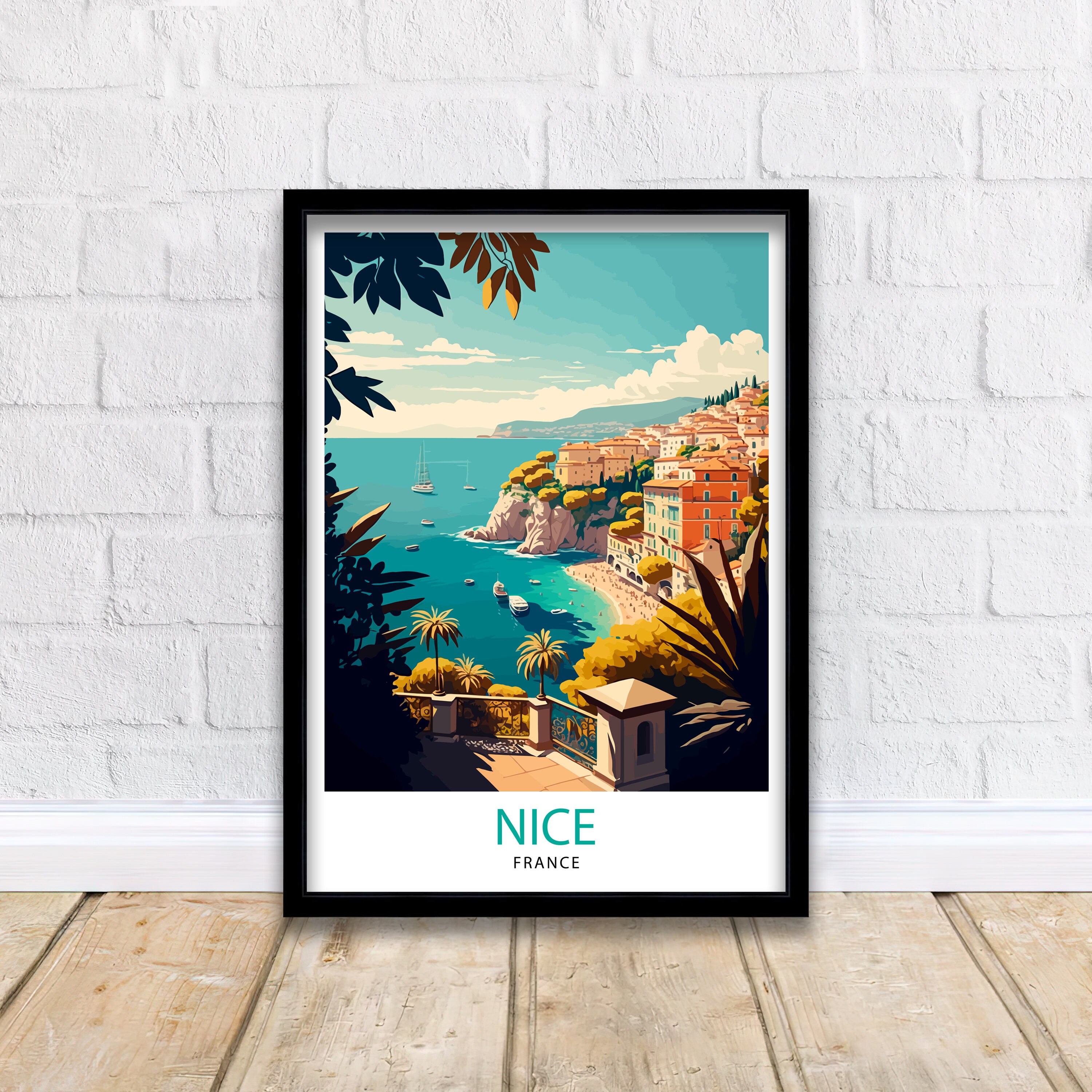 Discover Nice France Voyage Affiche