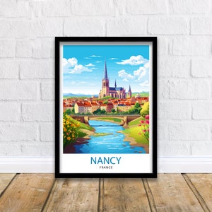 Nancy France Travel Print| Nancy Wall Decor Nancy Poster France Travel Prints Nancy Art Print Nancy Illustration Nancy Wall Art France Print